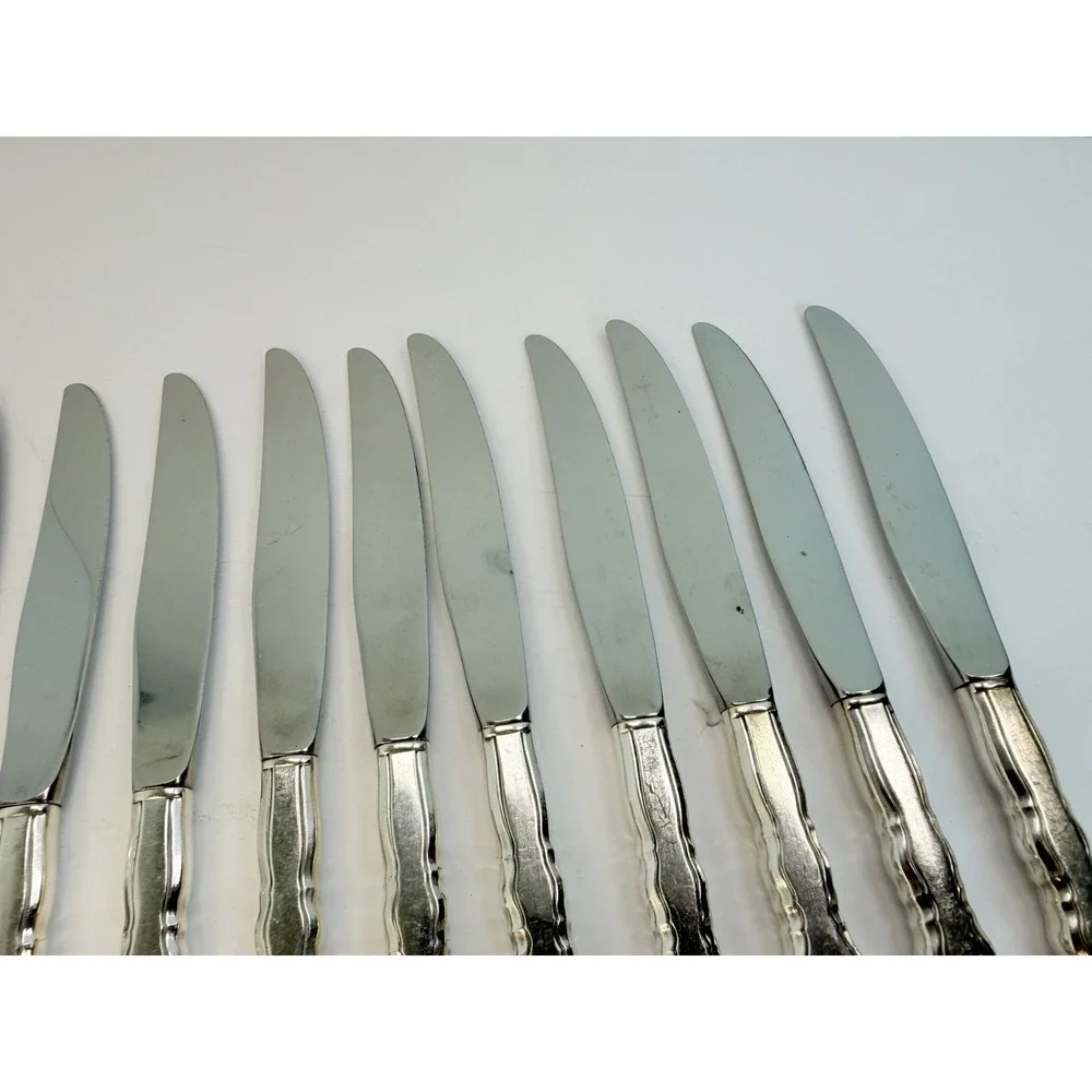 Oneida Community DUET Silverplate Dinner Knives 1980 Lot Of 12